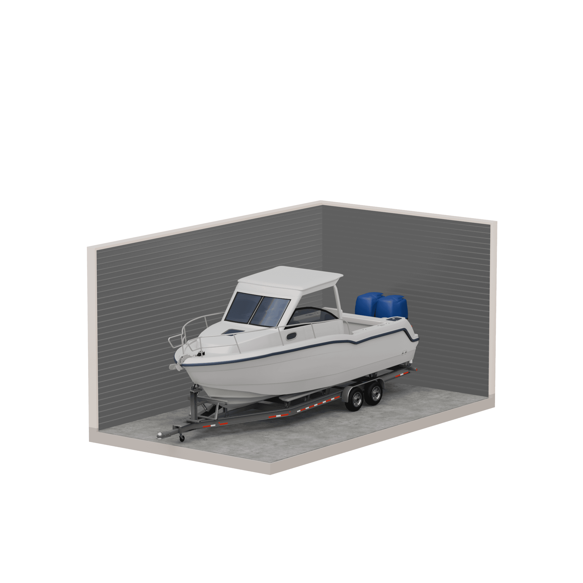 12' x 20' Enclosed Parking render