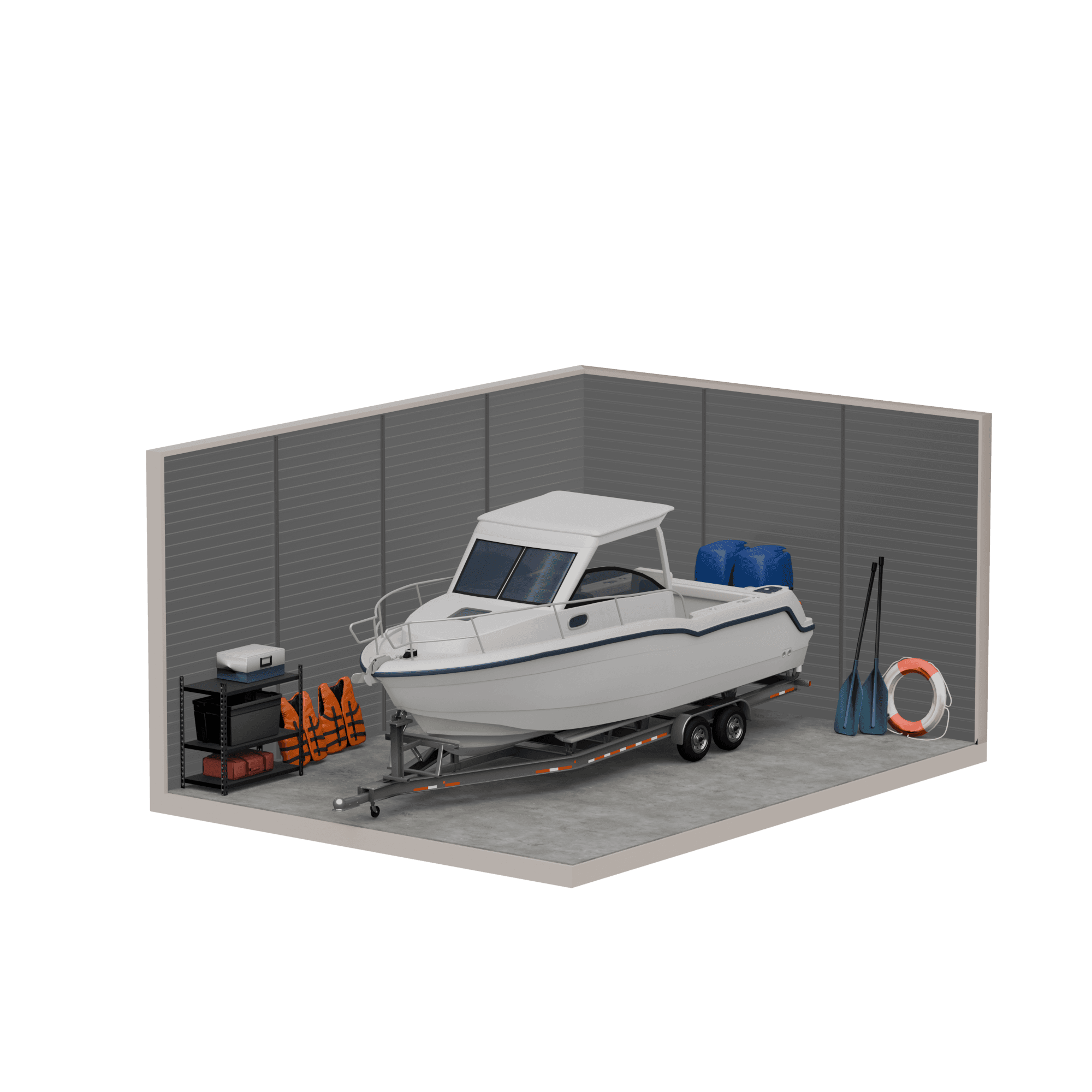 15' x 20' Enclosed Parking render