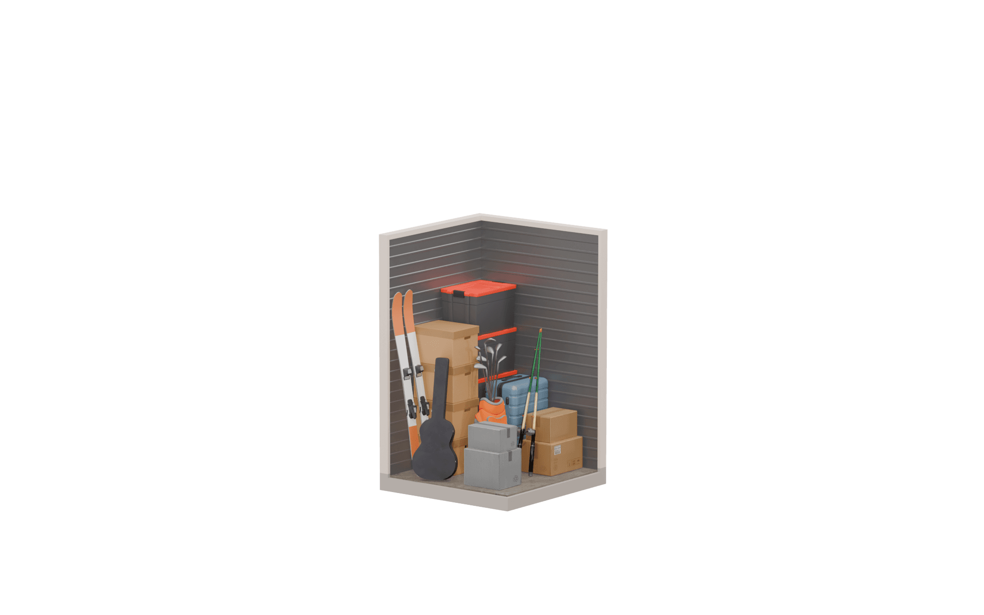 5' x 5' storage unit render