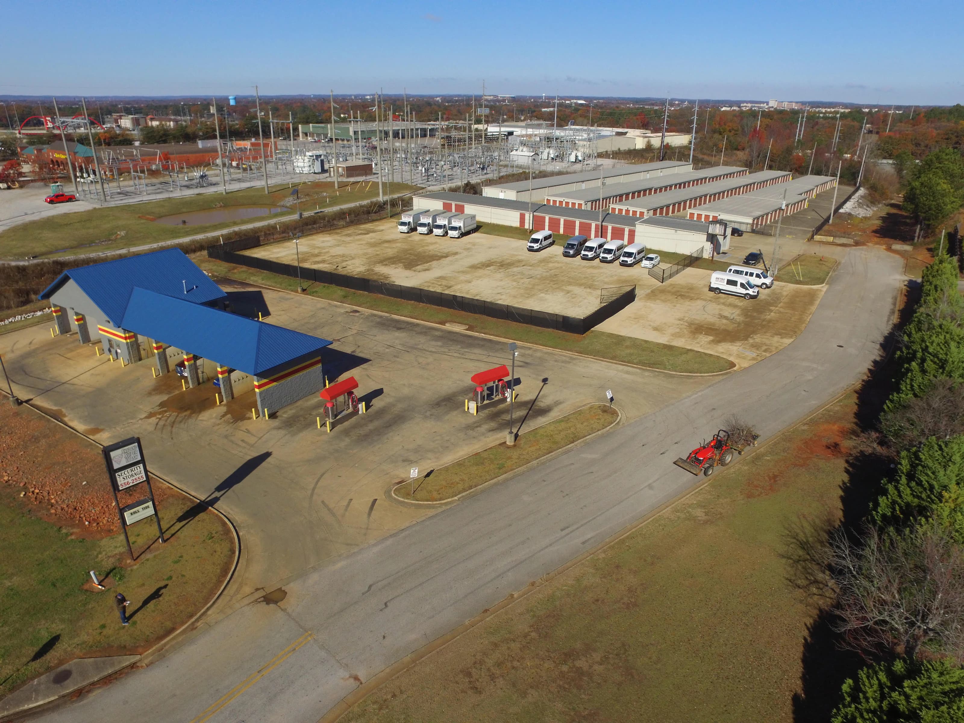 Aerial view of Metro Mini Storage Tuscaloosa